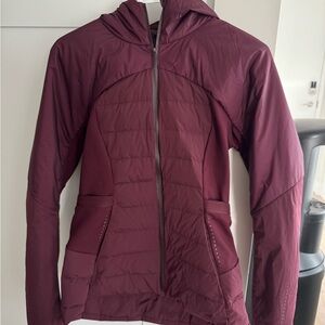 Women's Lululemon Burgundy Hooded Jacket